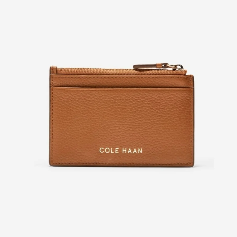 NWT Cole Haan Leather Zip Card Case